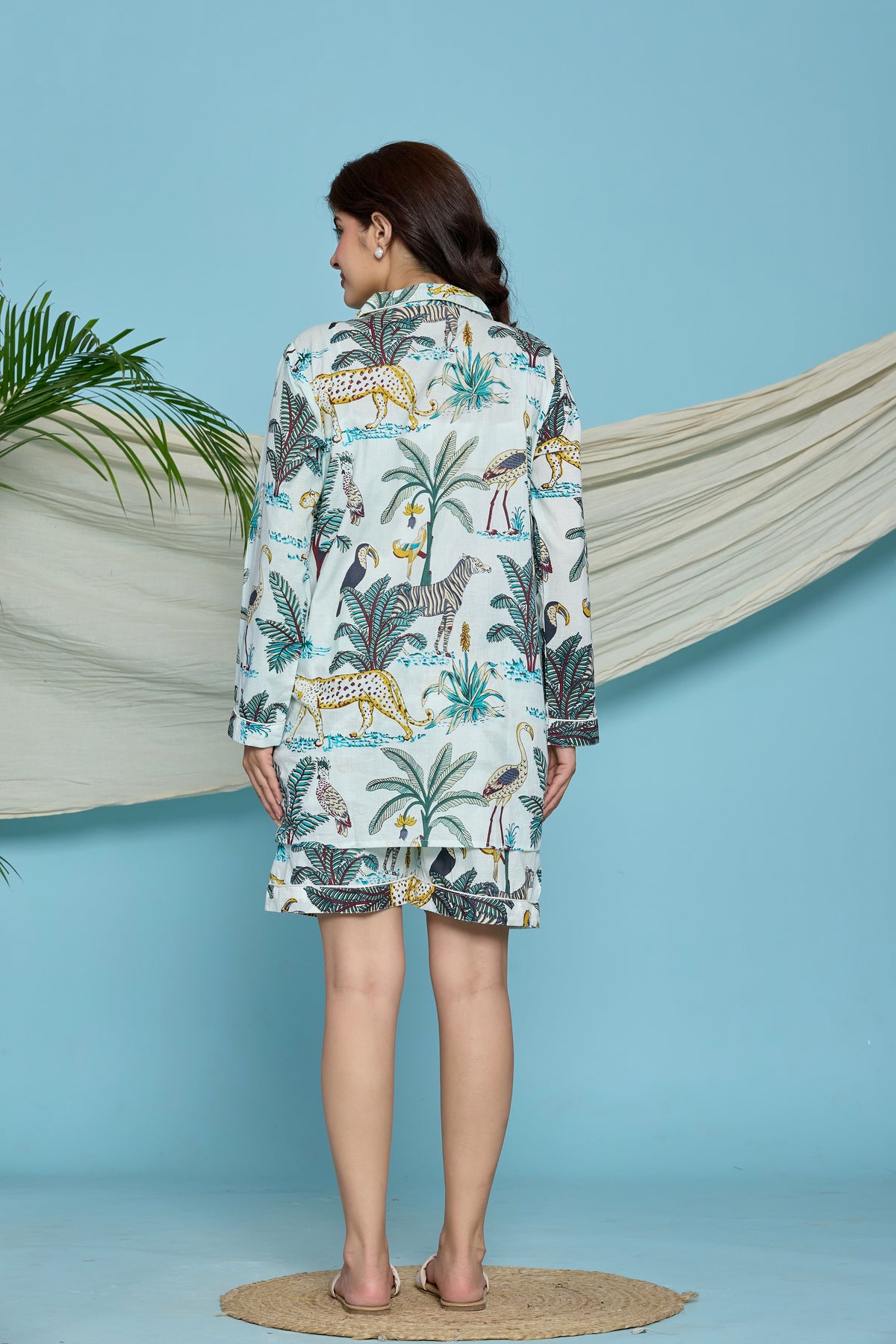 White Jungle Pyjama Set