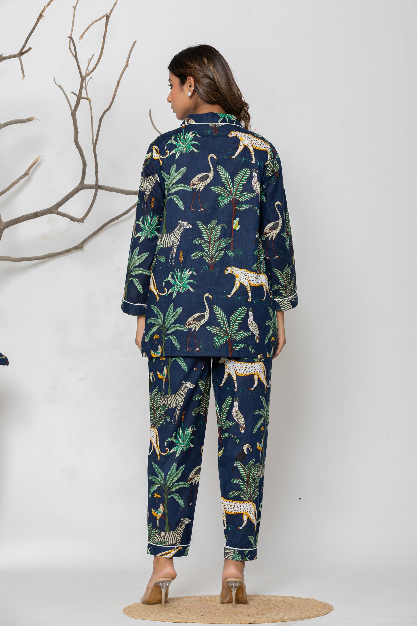 Blue Jungle Pajama Set