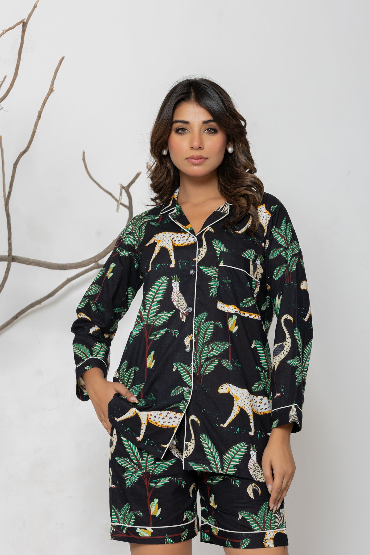 Black Jungle Set Pyjama Set