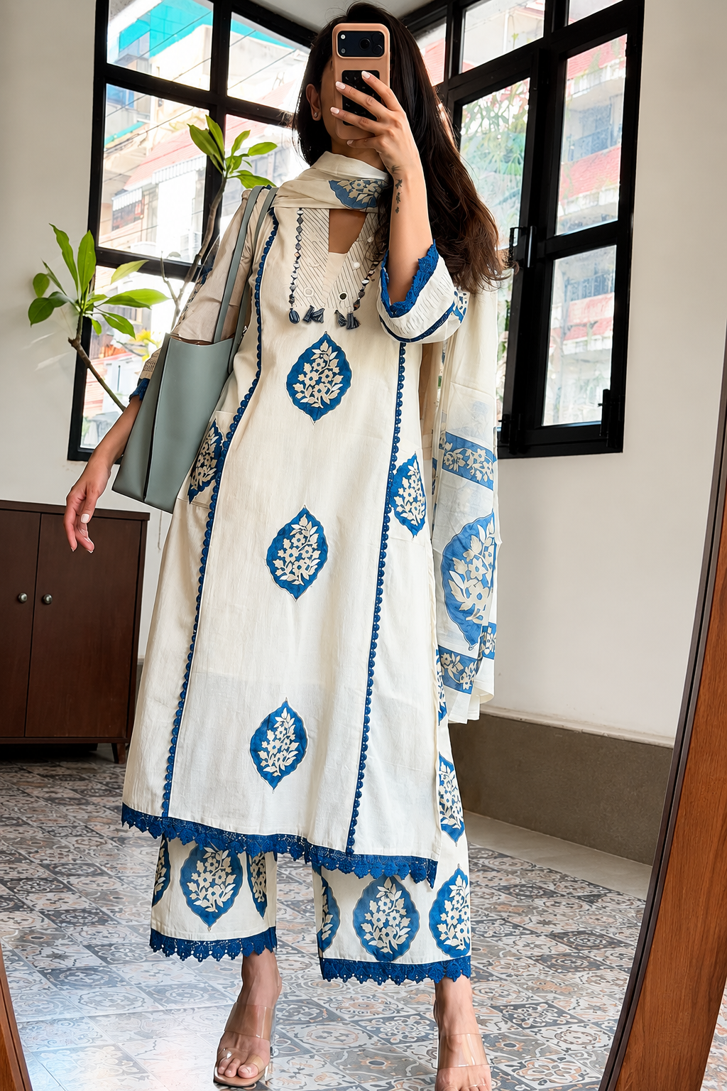 white-blue-cotton-kurta-pant-set-with-dupatta